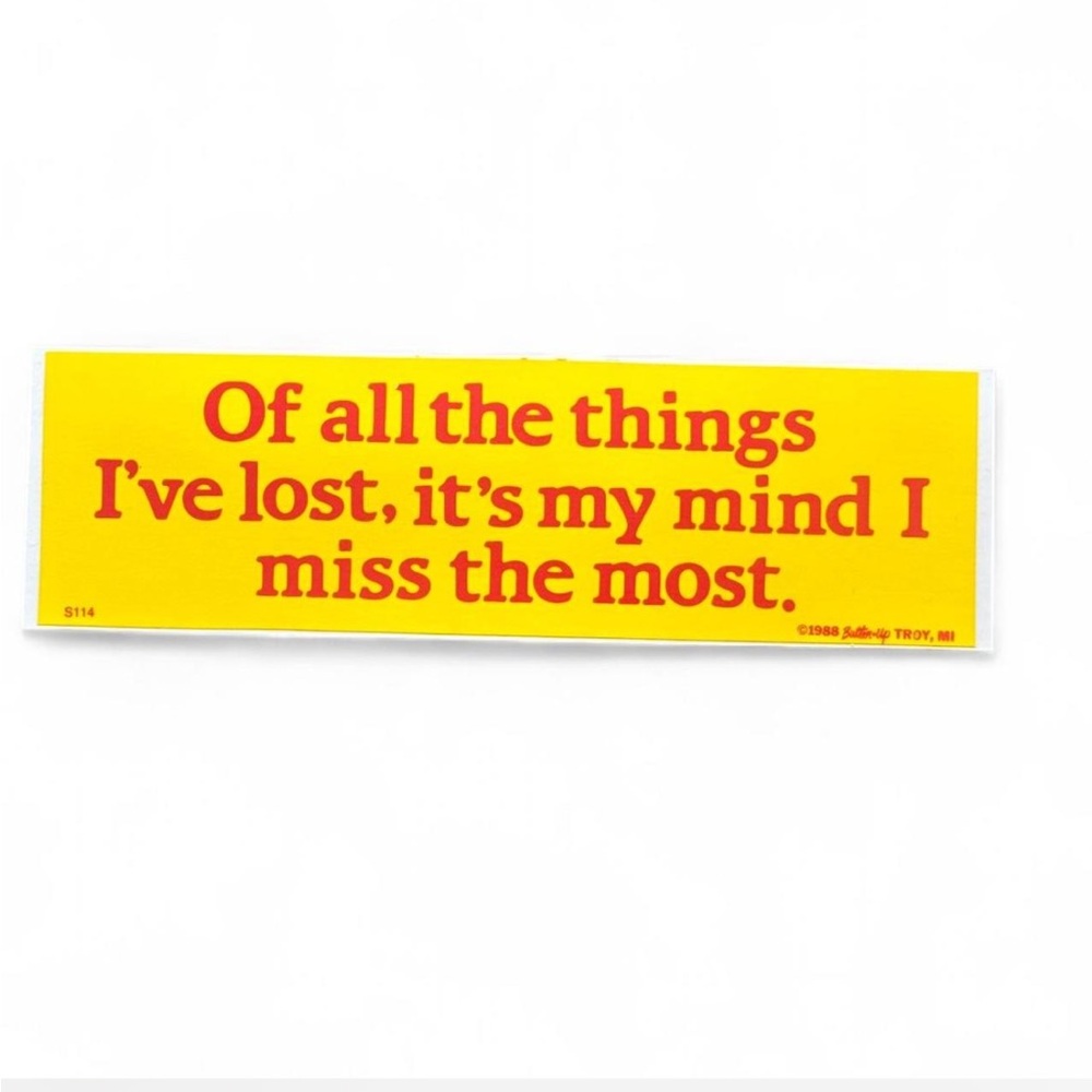 Vintage 80s Bumper Sticker